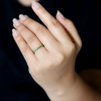 Smaragdno plutajući zlatni prsten, srebro, US 9,50