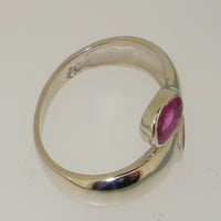 Britanci napravio 14k bijelo zlato prirodno rubin ženski prsten za bend - veličine opcija - veličine