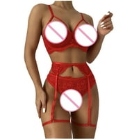 Donje rublje za žene, bez leđa Bodysuits Valentinovo prozračne mini mrežne magnetske dame pidžame za