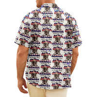 4. jula muška havajska majica SAD Nacionalna zastava grafička majica ovratnik odjeća odjeća 3D Print