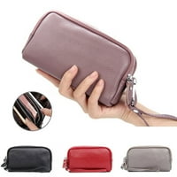 Dugi ženski kožni slojevi novčanika sa zatvaračem za ručnicu za ručnicu Veliki kapacitet kovanica torbica
