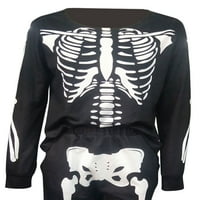 Peyakidsaa ženske halloween outfits skeleton tiskani uzorak pulover vrhove i hlače TrackSuits