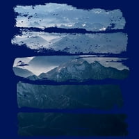 Planinski juniors Royal Blue Graphic Tee - Dizajn ljudi M