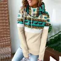 Ženska modna ulica hip hop tisak dugih rukava pulover s kapuljačom