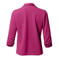 Odeerbi odijela za žene Blazer Cardigalancial Solid Open Front Cardigan dugih rukava Trendi kaput vruće