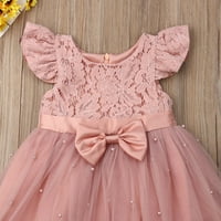 Kiapeise Baby Girls Princess haljina čipkaste biserne tulle patchwork tutu
