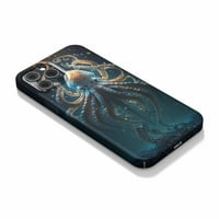 Kućište od hobotnice kompatibilan sa iPhone Plus, estetskom umjetničkom dizajnu Potpuna zaštitna futrola