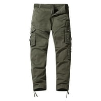 Ketyyh-Chn muške hlače Classic Fit Fashion Cargo Multi-džep planinarenje na otvorenom hlače zeleno,