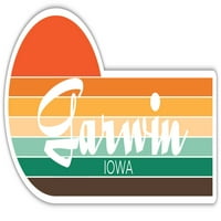 Garwin Iowa Frižider Magnet Retro Vintage Sunset City 70s Estetski dizajn