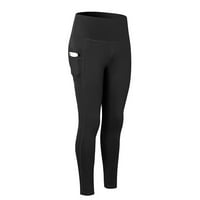 Čišćenje dame visokog struka Sportske hlače Yoga fitness-gole dvostrane sportske pantalone za podizanje