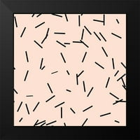 Lavoie, Tina crna Moderna uokvirena muzej Art Print Naslijed - Angel Pink Black Matchstick Confetti