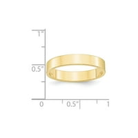 10k žuto zlato ravna ravnica klasična vjenčana prstena veličine 6