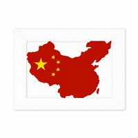 Kina karta Nacionalna zastava Fotografija Mount Frame Slika umjetno slikarska radna površina