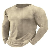 Glookwis muns vrhovi dugih rukava majice Majica pune boje Radni casual bluza posada izrez Basic Tee