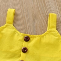 Izhanske toddler Kids dječje djevojke ljetne vrhove majica + duge hlače odijelo odjeća za odjeću žuta