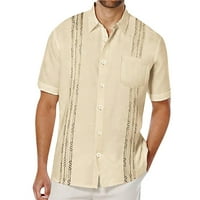 Pseurrlt Summer'cting majice Havajska mens ne print bluza plaže M-4XL