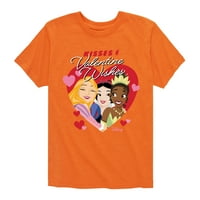 Disney princeza - poljupci i valentinske želje - grafička majica kratkih rukava za mlade