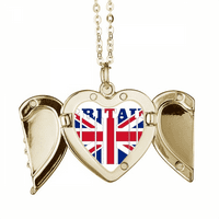 COURTSKA LAGA UK UK ART DECO Modni preklopljeni krila Ogrlica sa srčanim privjeskom