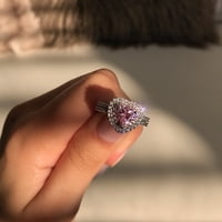 Potpuni dijamantni prstenovi za žene Valentine Day Pokloni pozlaćeni prstenovi za žene cirkon prstenovi