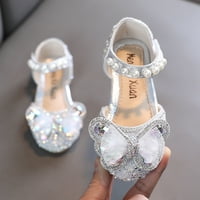 Obućene cipele sa vučenim djevojkama Mary Jane Glitter niske pete cipele za vjenčanje princeze 10.5,