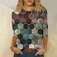 Strungten ženska modna casual tri tromjesečna rukava s pulover okruglim vratom TOP bluza Dressy Bluze