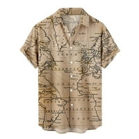 Odeerbi Muška majica Havajska majica Ležerne prilike za ne-pozicioniranje tastera za skinu plaža Bluza