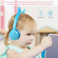 Dječje slušalice, Vogek u Cat Bunny EAR ožičene slušalice na slušalicama sa 85db zapremine, dječje slušalice