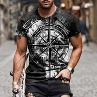 Cofeemo ljetne majice za muškarce Modni tiskani O-izrez kratki rukav vrhovi bluze kauzalne fitness sportsko