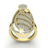 1.5carat okrugli rez Diamond Dame Bridal Fancy Angažova za angažman prsten čvrsta 10k ruža, bijela ili