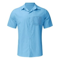 Muška ležerna majica kratki rukav isključite košulju košulje na ovratniku