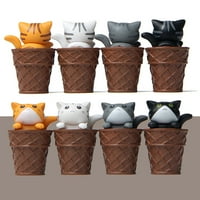 Pontos Mini Cat Model High Simulacija Vivid Expression Decoration Pribor Chocolate Sladoled CONES minijaturni