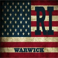 Warwick RI Rhode Island Kent County Vintage US zastave naljepnica naljepnica naljepnica Vinil 3 5
