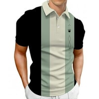 Muški golf polo ustaljenu odjeću muške košulje za golf retro color kontrast na otvorenom ulični kratki