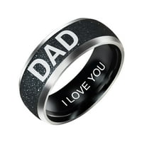 Talus Fashion mama tata kćerka sina slova bend od nehrđajućeg čelika članica porodice prsten za prsten