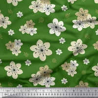 Soimoi Green Rayon tkanina odlazi i cvjetne cvjetne tkanine otiske sa širokim dvorištem