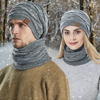 Muški i ženski zimski pleteni šal na papiru s vitrovima zimskih pletenih kapu tople šešire za odrasle