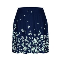 PBNBP kratke hlače za žene lažni culottes Ljetni modni modni cvjetni ispis teniski suknje Elastična
