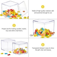 Kvadratne kutije za bombone prozirne akrilne kutije za odlaganje hrane