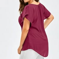 Ležerne veličine kratki vrhovi ženske čipke plus modna bluza Majica Bat rukava od punog ženska bluza