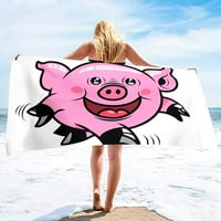 Crtani svinjski ručnik za plažu ultra ultra mekani mikrofiber besplatni ručnici za plažu za odrasle