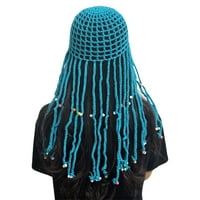 Nokiwiqis Ženska ručno rađena kroštet kape modna fascinantna šuplja Beanie kapa sa ukrasom perlica