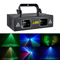 Svjetla za zabavu, RGB laserski laserski faza svijetli glazbeni zvuk aktivirani i DM upravljački uzorci