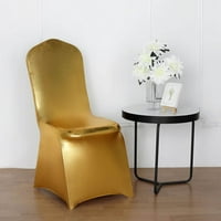 EFAVORMART visokokvalitetni premium rastezljivi spande ugrađeni zlatni banketni stolica za banket za zabavu za svadbenu zabavu - metalno zlato