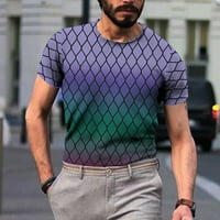 3D optička iluzija Ispiši majice za muškarce Smiješni uzorak tunela CrewNeck kratki rukav grafički majica