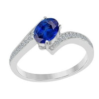 Mauli dragulji za angažman za žene za žene Carat Tanzanite i dijamantski vjenčani prsten za vjenčanje