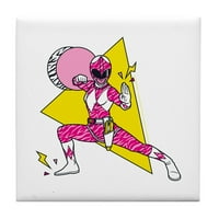 Cafepress - Power Rangers Pink Ranger Defanzivni S - TILE COASTER, pijte coaster
