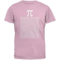 PI brojevi svijetlo ružičasta majica za odrasle - mala