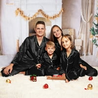 Božićno PJS Pismo Pločice sa dugim rukavima Torbice i hlače Xmas Sleep Ležište Porodica Podudaranje