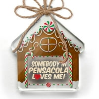Ornament je otisnuo jedan oboren neko u Pensacoli voli me, Florida Božić Neonblond