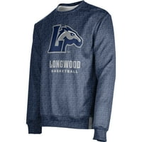 Muški plavi Longwood Lancers Košarkaška naziva Drop Crewneck Duks pulover